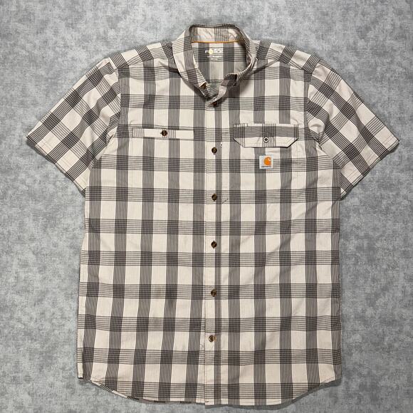 Carhartt Other - Carhartt Force Relaxed Fit plaid workwear casual short sleeve button up mens LT